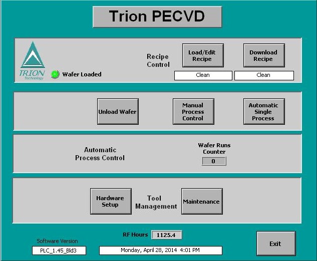 PECVD front panel