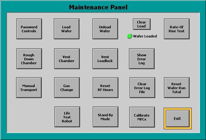 Maintenance Panel